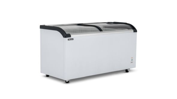 Blizzard BDF62 620L Curved Glass Lid Freezer