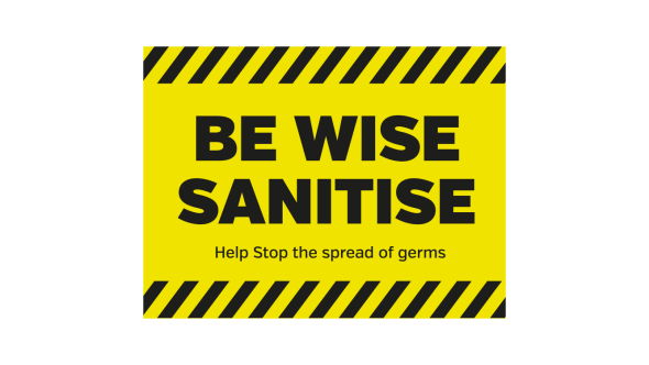 Be Wise Sanitise floor graphic - SD132
