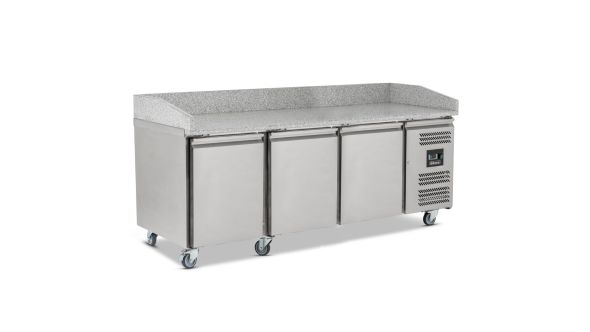 Blizzard BPB2000 Triple Hinged Door Pizza Prep Counter with Granite Worktop