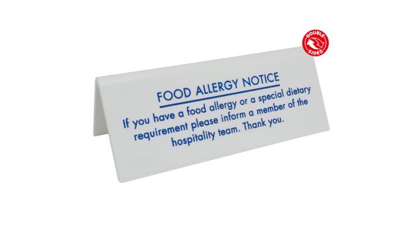 Food Allergy Warning Buffet Notice - BT021