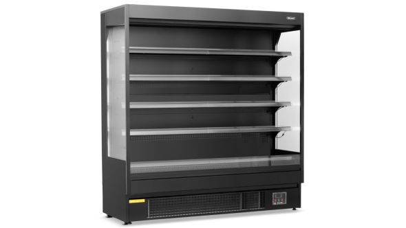 Blizzard BTD200BKV2 Black Slim Tiered Display 1935mm Wide Multideck - Open Front