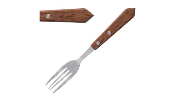 Olympia Steak Forks with Merbau Wood Handles (12 Pack) BFC1604