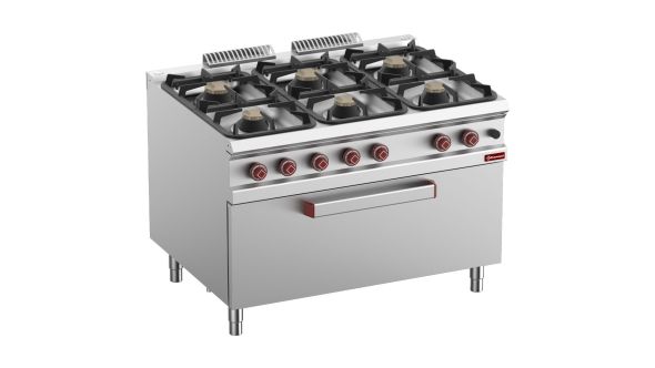 Diamond G9/6BFM12-N 6 Stove Freestanding Gas Range Cooker on Electric Oven