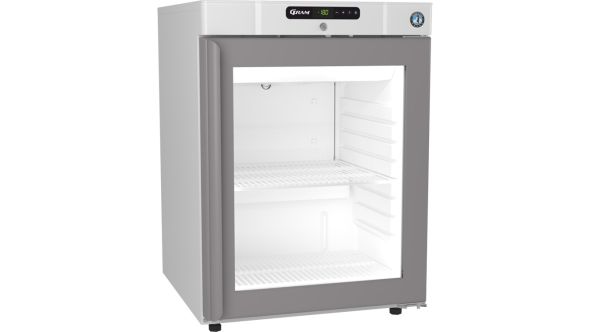 Hoshizaki Compact FG220 L-DR G U Glass Single Door White Undercounter Display Freezer, 123 Litres