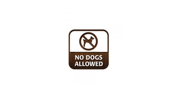 No Dogs Allowed Window Sticker - CA003
