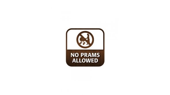 No Prams Allowed Window Sticker - CA004