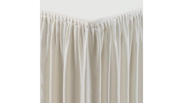 Table Top Cream Cover & Skirting - Plissé Style 225201
