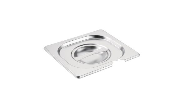 Vogue Stainless Steel 1/6 Gastronorm Notched Lid