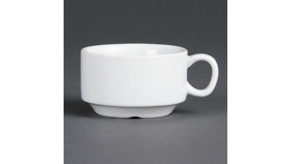 Olympia Whiteware Stacking Espresso Cups 85ml (12 Pack) CB471
