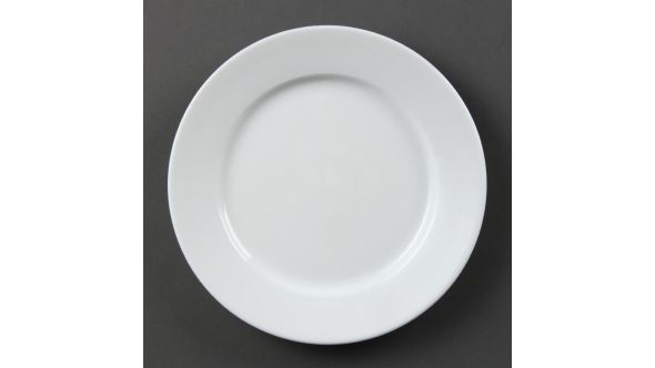 Olympia Whiteware Wide Rimmed Plates 202mm (12 Pack) CB479