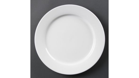 Olympia Whiteware Wide Rimmed Plates 280mm (6 Pack) CB482