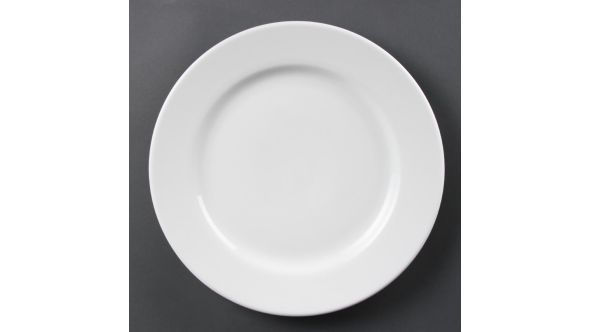 Olympia Whiteware Wide Rimmed Plates 310mm (6 Pack) CB483