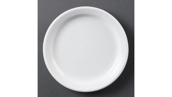 Olympia Whiteware Narrow Rimmed Plates 180mm (12 Pack) CB487