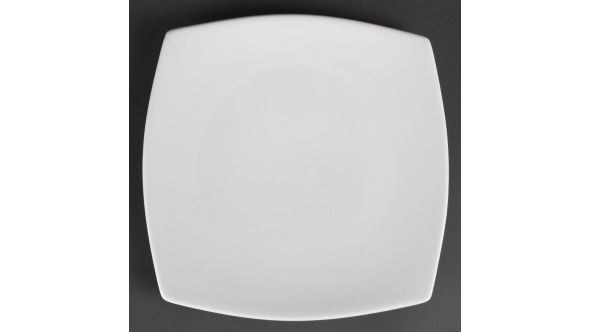 Olympia Whiteware Rounded Square Plates 270mm (6 Pack) CB493