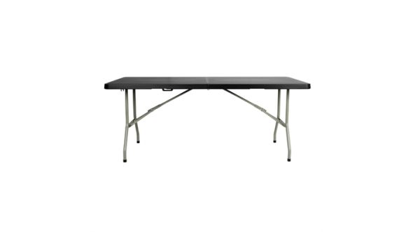 Bolero Bolero Rectangular Centre Folding Table 6ft Black HZ169