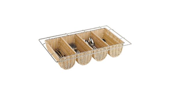 APS Rattan Cutlery Dispenser 11965