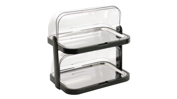 APS Roll Top Cool Display Tray Double Deck 9204