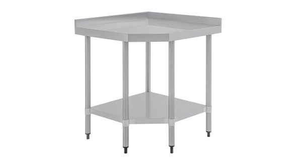 Vogue Stainless Steel Corner Table 600mm