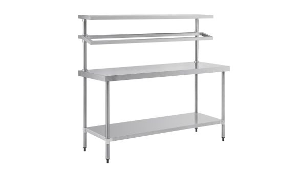 Vogue Stainless Steel Prep Station with Gantry Large 1800x600mm