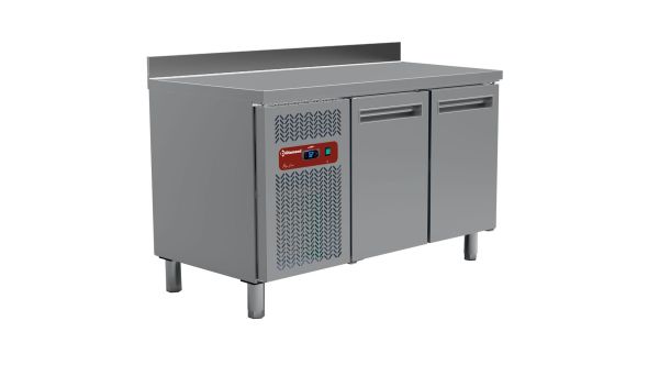 Diamond MR2/R2-BA 2 Door Stainless Steel Refrigerated Counter with Splashback, 260 Litres