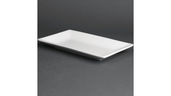 Olympia Whiteware Serving Rectangular Platters 250x150mm (4 Pack) CC894