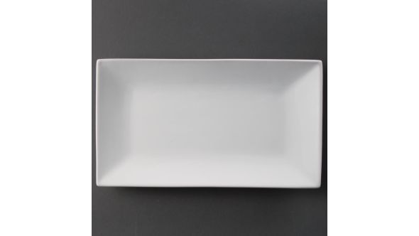Olympia Whiteware Serving Rectangular Platters 310mm (2 Pack) CC895