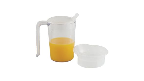 Able2 Clear Drinking Cup with Handle and 2 lids 300ml PR65100