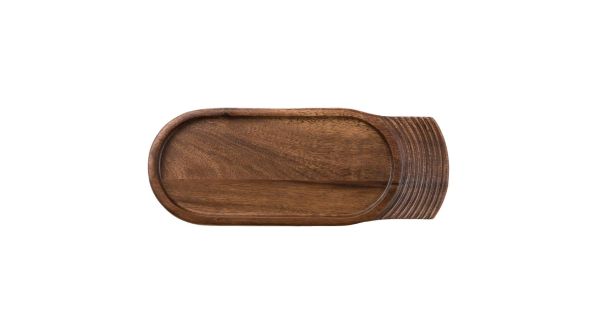 Churchill Single Handled Medium Wooden Boards 355mm (4 Pack) ZCAWIGT21