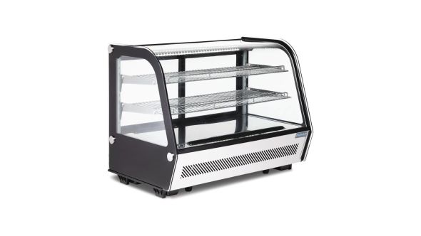 Polar G-Series Energy Efficient Countertop Food Display Fridge Black 160Ltr