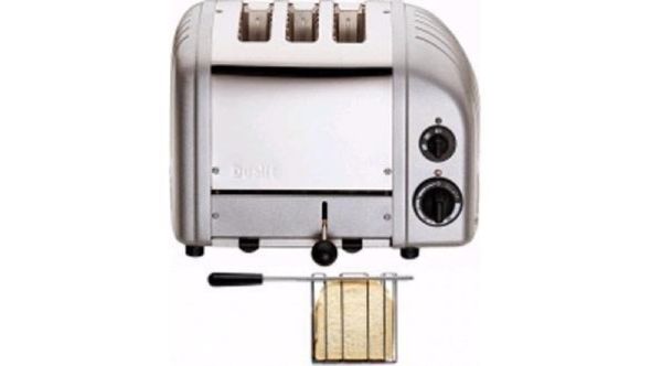 Dualit 2 + 1 Combi Vario 3 Slice Toaster Metallic Silver 31210