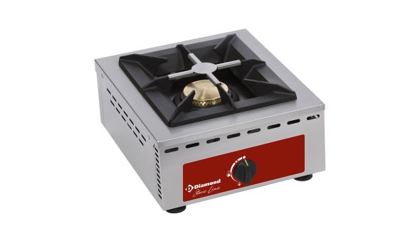 Diamond RF1G/Q 1 Burner Countertop Gas Range Cooker, 7kW