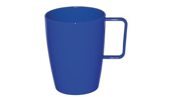 Olympia Kristallon Polypropylene Handled Beakers Blue 348.7ml (12 Pack) QY-02286-03