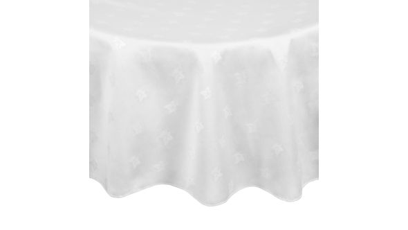Mitre Luxury Luxor Round Tablecloth White 1725mm