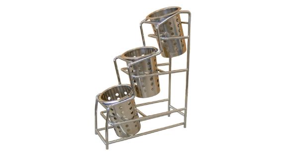 Craven Chrome Plated Cutlery 3 Pot Holder ECPH3S