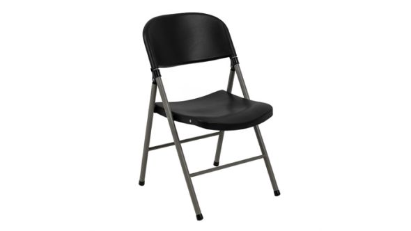 Bolero Foldaway Utility Chairs Black (2 Pack) CE693