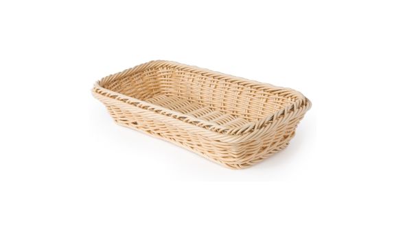 Polypropylene Natural Rattan Basket 1/3 GN 40224