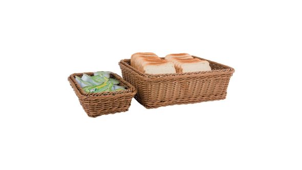 Polypropylene Brown Rattan Basket 1/2 GN 40262