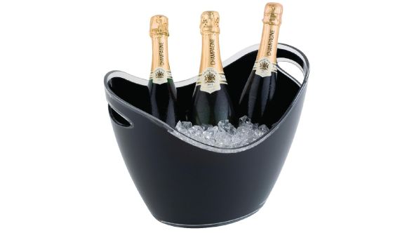 APS Black Acrylic Wine And Champagne Bucket Large 36054