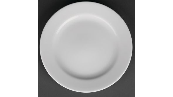 Royal Porcelain Classic White Wide Rim Plates 210mm (12 Pack) P0922