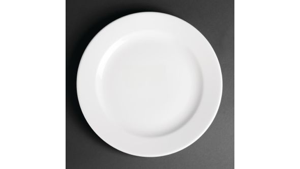 Royal Porcelain Classic White Wide Rim Plates 240mm (12 Pack) P0921