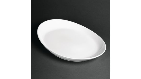 Royal Porcelain Classic White Oval Plates 340mm (12 Pack) P0223