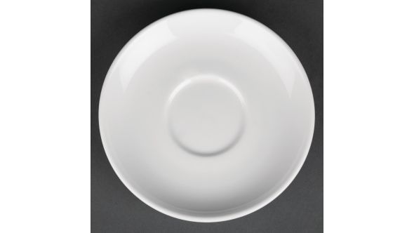 Royal Porcelain Classic White Espresso Saucers 125mm (12 Pack) P0281