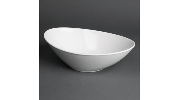 Royal Porcelain Classic White Oval Bowls 255x180mm (6 Pack) P0222
