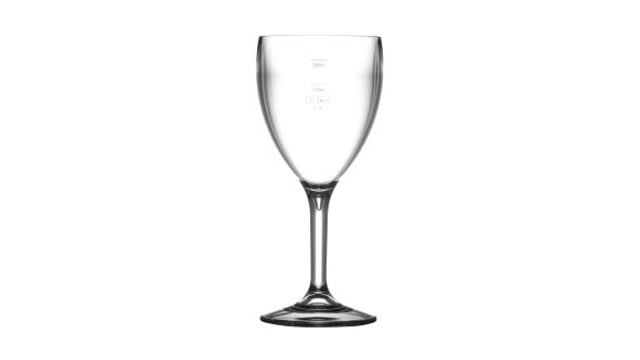 BBP Polycarbonate Wine Glasses 310ml CE Marked at 175ml and 250ml (12 Pack) 143-1CE BOTH