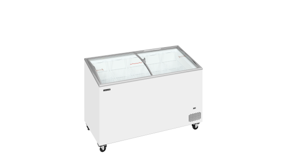 Tefcold IC401SCEB Sliding Curved Glass Lid Chest Freezer 76L