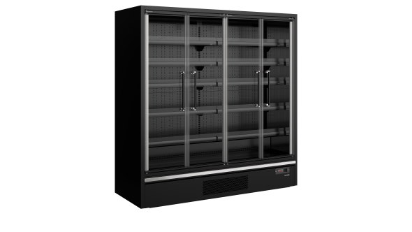 Tefcold Galaxy+ GP20FGD Black Multideck With Doors 470L