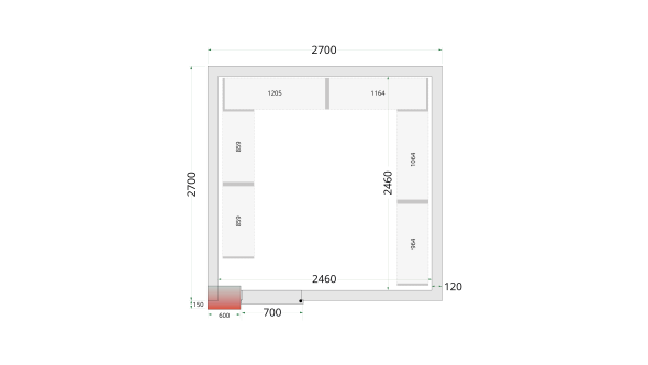 Tefcold CRNF2727 Freezer Room 835L