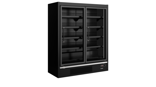 Tefcold Galaxy+ GPF2D Black Glass Door Freezer 488L