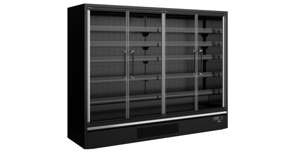 Tefcold Galaxy+ GP26FGD Black Multideck With Doors 490L