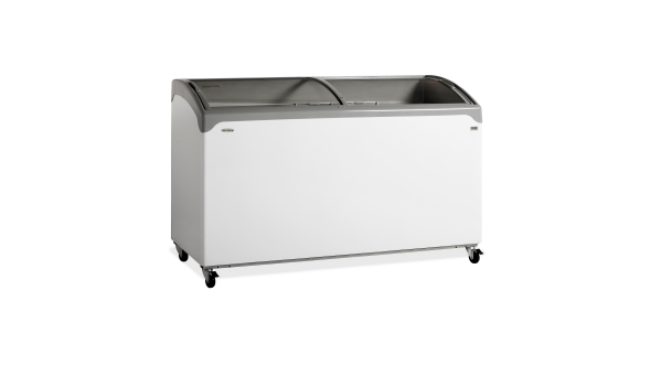 Tefcold NIC500SCEB Sliding Curved Glass Lid Chest Freezer 122L